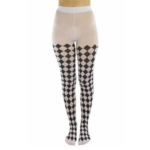 Jester Diamond Harlequin Print Tights